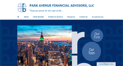 Desktop Screenshot of parkavenuefinancialadvisors.com