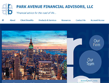 Tablet Screenshot of parkavenuefinancialadvisors.com